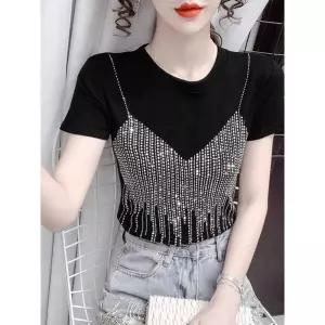 티셔츠 상의 줌바 방송댄스 라인 슬림 반팔 댄스복