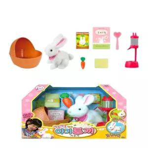 미미월드 깡총깡총 뛰는 아기토끼 키우기 동물인형 움직이는장난감