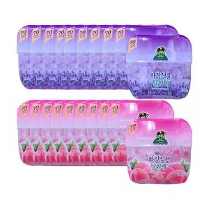 산도깨비 화장실용 방향제 실내용 비치형 탈취제 라벤더향 10개 피치향 10개