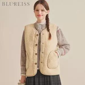 [블루레이스]코듀로이 배색 뽀글이 조끼_BI5W1VT4951