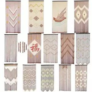 비즈 문발 대나무발 현관발 현관 복고풍 커튼 창문발 침실 식당