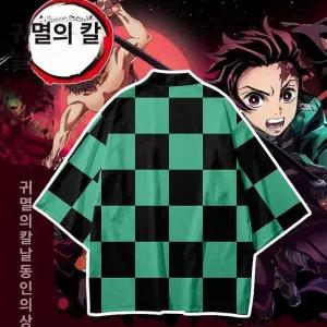 귀멸의칼날 어린이 코스프레 세트 탄지로 네즈코 하오리 유니폼