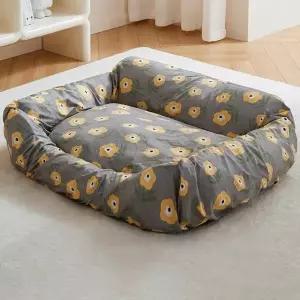 애견 쿠션 오염방지 커버 분리 방석 덮개 세탁가능 L