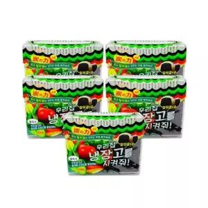 우리집탈취제(냉장고용 250g) 5개 탈취겔 숯 냄새제거 냉장고탈취제