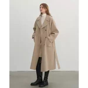 앳코너 24FW 캐시미어 핸드메이드 더블 코트 라이트 베이 AECO4D401I1 822185