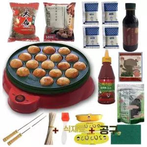 타코야끼 기계 팬 만들기 문어 빵 세트 재료 제품 소형 타코야키