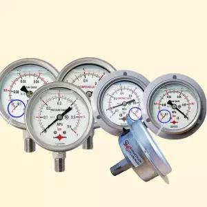 [Utong24]good 올 스텐 압력계 오일충만식A형 75파이 PT3/8 연성계 진공계 가스 수도
