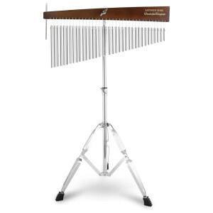 이스트락 36 노트 차임벨 슬랜트 스타일 악기 타악기 유럽 애쉬 한 줄 바 높이 조절 스탠드 실버