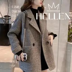 [헬렌] 가을 겨울 여성 안감 누빔 모직 버튼 자켓 래피울라이크자켓 H-287