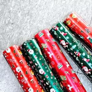 크리스마스 증착 비닐 성탄절 선물 롤 포장지 53cm