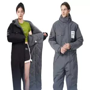 보온 방한 작업복 기모 일체형 정비복  배달 우주복