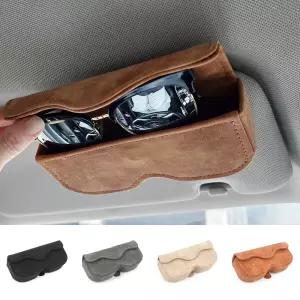 골든트리 차량용 선바이저 선글라스 케이스 클립 거치대 보관함 파우치 자동차