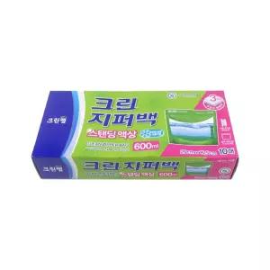 (중 10매 28) 크린 스탠딩 액상 지퍼백/스탠드/지퍼팩/슬라이더/투명/비닐/여행/스텐딩/냉동/지퍼락