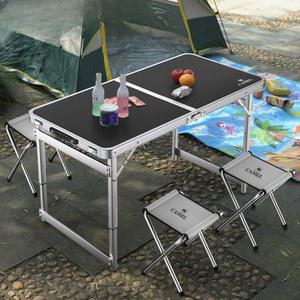 접이식테이블세트 캠핑 야외 테이블세트 테이블 알루미늄 접이식테이블 폴딩테이블 일체형 웨건
