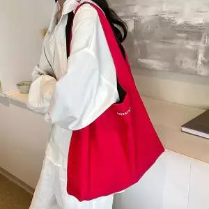 여성 빅 숄더 쇼퍼 백 데일리 보부상 큰 가방 레드