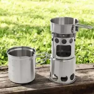 [골드스마일]백패킹 캠핑 낚시 1-2인용 우드 스토브 미니 코펠세트