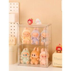 라부부 케이스 릴 투명 2 진열장 무흔 6개 피규어 고투명 장식장 벽걸이형 대형