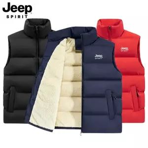 지프 JEEP SPIRIT 남녀공용 뽀글이 패딩조끼 조끼 패딩 이너 아웃도어 겨울 가을 등산 런닝 남성 여성 커플 빅사이즈 JP226