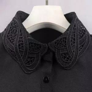 자수 펀칭 클래식 페이크 카라 넥케이프 이너셔츠