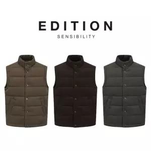 [롯데백화점]에디션 25 FW 남자패딩조끼 코듀로이 경량 덕다운 조끼 3종 1택 NEF4VP1921 DR4488