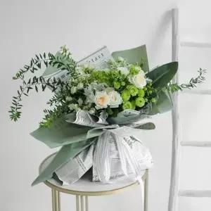 키밍 꽃다발 신문 포장지 부케 졸업식 입학식