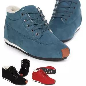 수량한정 LIVITY 굽높이 스웨이드 논슬립 고무창 캐주얼 반목 털 스니커즈 LT0502