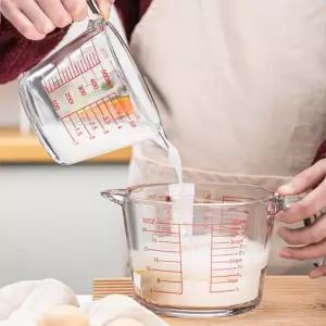 전자레인지가능 세트 내열유리 커컵 2종 요리계량컵 식기세척기가능 오븐사용가능 500ml 눈