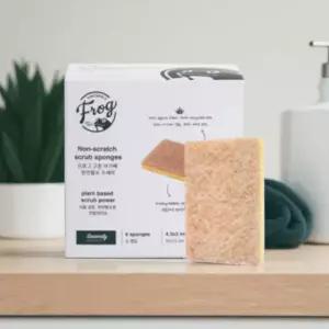 프로그 고운 고급형 편리한 아가베 천연펄프 수세미 6개입 1개