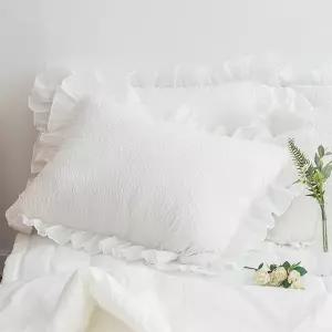 갤러리아 리빙홈 크림 뱀부 시어서커 베개커버 50x70