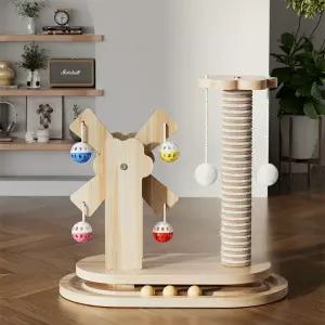 소형 고양이 전용 풍차형 스크래쳐 타워