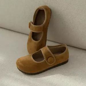 [소보제화]레이즈 퍼 안감 메리제인 플랫슈즈 2cm