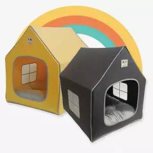 [콩심팥심]실내 애견 텐트 하우스 반려견 휴식 강아지집 차콜