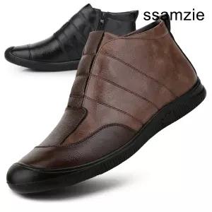 [쌈지] 남성 털안감 겨울부츠 방한화 앵클부츠 털신발 