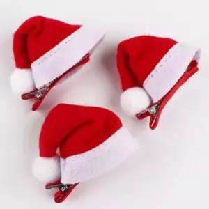 [Fluxi]  크리스마스 미니 산타 모자머리핀(12개입) Z10