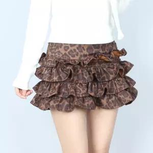 [파라노말샵]레오파드 호피 캉캉 프릴 미니 스커트 (파라노말샵)