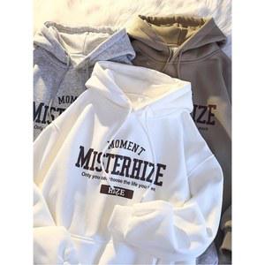 미국 스타일 두꺼운 후드티 캐주얼 루즈핏 오버헤드 청소년 패션 도시복 가을 겨울 스트리트웨어