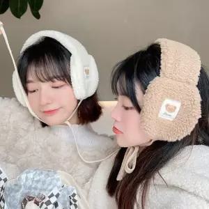 인기 크리스마스선물 따뜻한 귀염뽀짝 겨울 곰돌이 양털 뽀글이귀도리 방한 패션 필수템 귀여운 귀마개