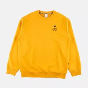 [르꼬끄] 공용 루즈핏 고중량 면 맨투맨 옐로우 QP423CFSO1