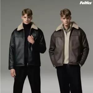 [하프클럽/펠틱스]펠틱스 25FW 남성 faux무스탕 패딩자켓