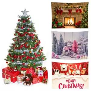 크리스마스 트리 패브릭 대형 포스터 천그림 페브릭 벽장식 감성 가림막 소품 벽꾸미기 추천