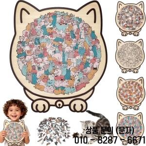 135 조각 고양이 퍼즐 모양의 나무 직소 애호가를 위한 동물 홈 장식