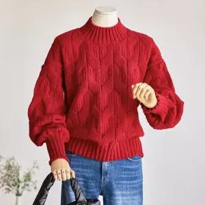 [커스텀에이블] 왕꽈배기 벌룬 니트_T2511KN164D