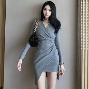 [하프클럽/]여자 랩 셔링 브이넥 미니 원피스 JSW1-OPS-SP0000BEA