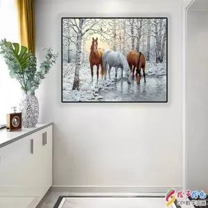 DIY 유화그리기세트 말 조랑말 대형명화그리기 캔버스 아이러브페인팅 주문제작