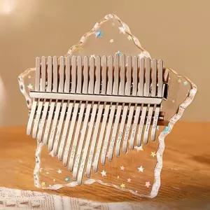 아크릴 칼림바 전문 미니 소형엄지 피들 귀여운 휴대용 투명 초보자용 키보드 악기