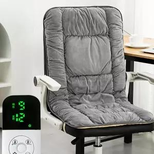 전기 온열 방석 발열 그레이 / 차량 쿠션 온열시트 일반형 등받이의자 45x90cm