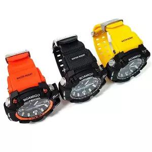 [사츠]남성 스포츠시계 디지털 방수 전자 손목시계 군인 훈련소 남자시계 방수 알람 백라이트 아웃도