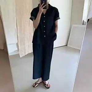 [하프클럽/]데님 스커트 여성 캐주얼 반팔셔츠 세트