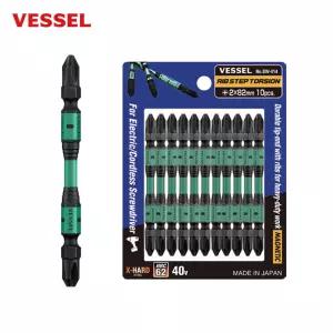 NEW 베셀 X-HARD 블랙 드라이버 토션 비트 BW-414 (+2x82mm) 10개 1세트 십자 양용