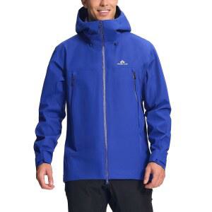 파이오니어 캠프 남성 방수 레인 재킷, 후드 3L 하드 쉘 경량 방풍 성능 코트 야외 하이킹